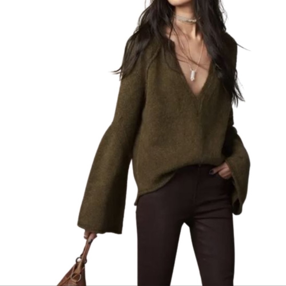 Free People Lovely Lines Bell Sleeve Sweater